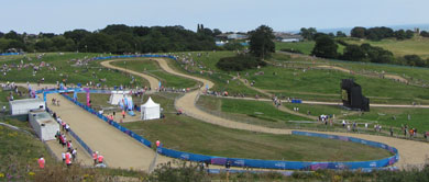 Olympic mountain bike course at Hadleigh Farm, Essex