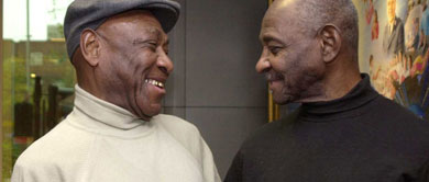 Families reunited: laughing men