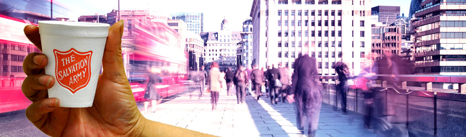 A cup of water offered on the streets for London 2012